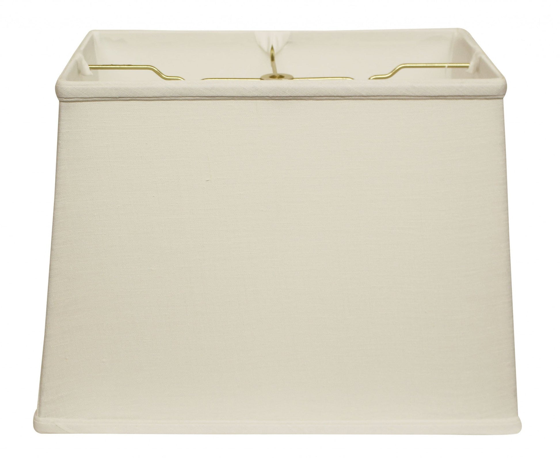 HomeRoots 16" Throwback Rectangle Linen Lampshade in White Finish