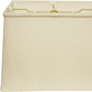 HomeRoots 16" Throwback Rectangle Pongee Silk Lampshade in Ivory Finish