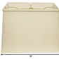 HomeRoots 16" Throwback Rectangle Pongee Silk Lampshade in Ivory Finish