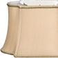 HomeRoots 16" Vintage Premium Oblong Shantung Lampshade With Gold Finish