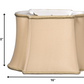 HomeRoots 16" Vintage Premium Oblong Shantung Lampshade With Gold Finish