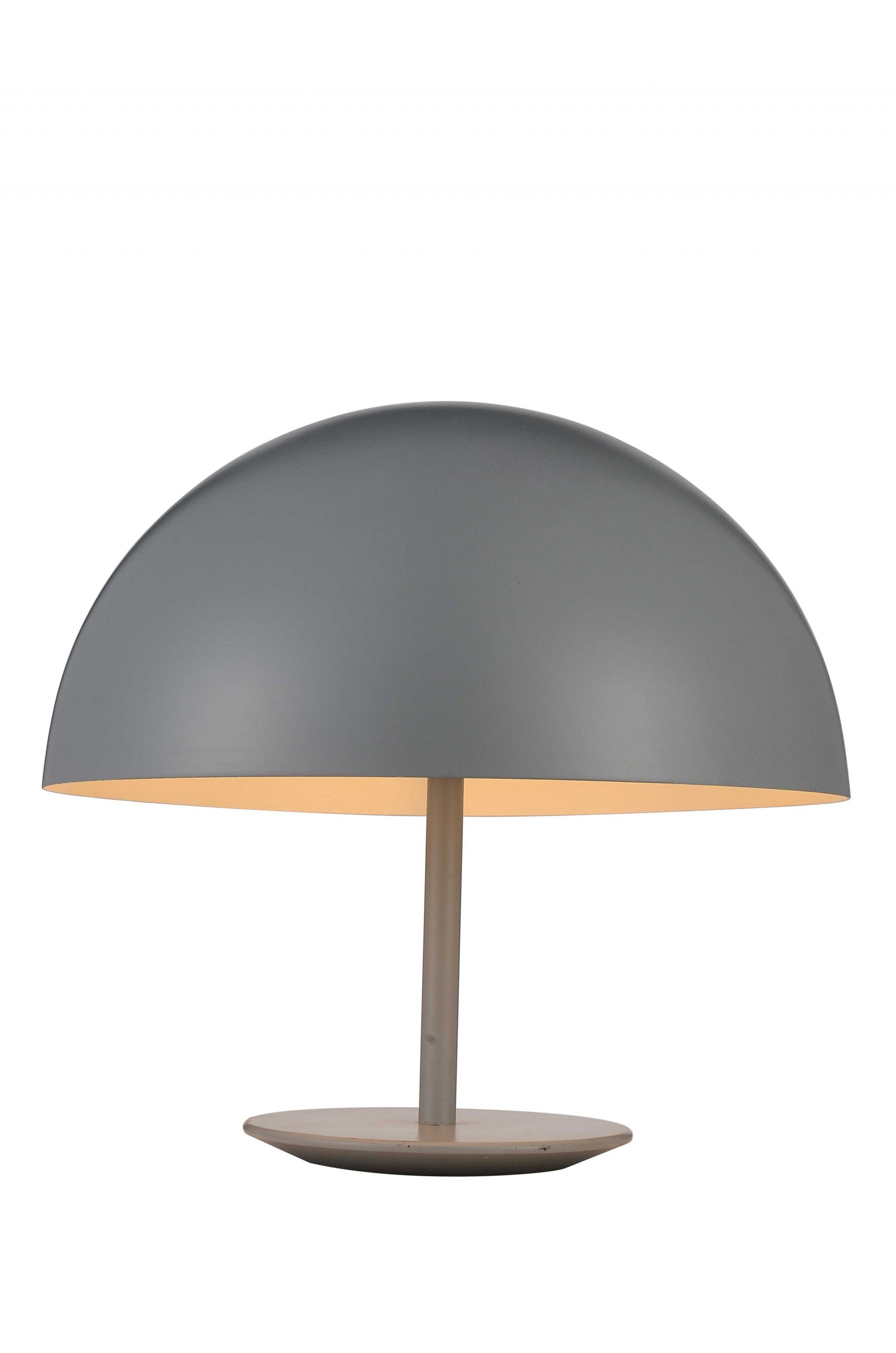 HomeRoots 16" x 16" x 16" Aluminum Table Lamp in Grey Finish