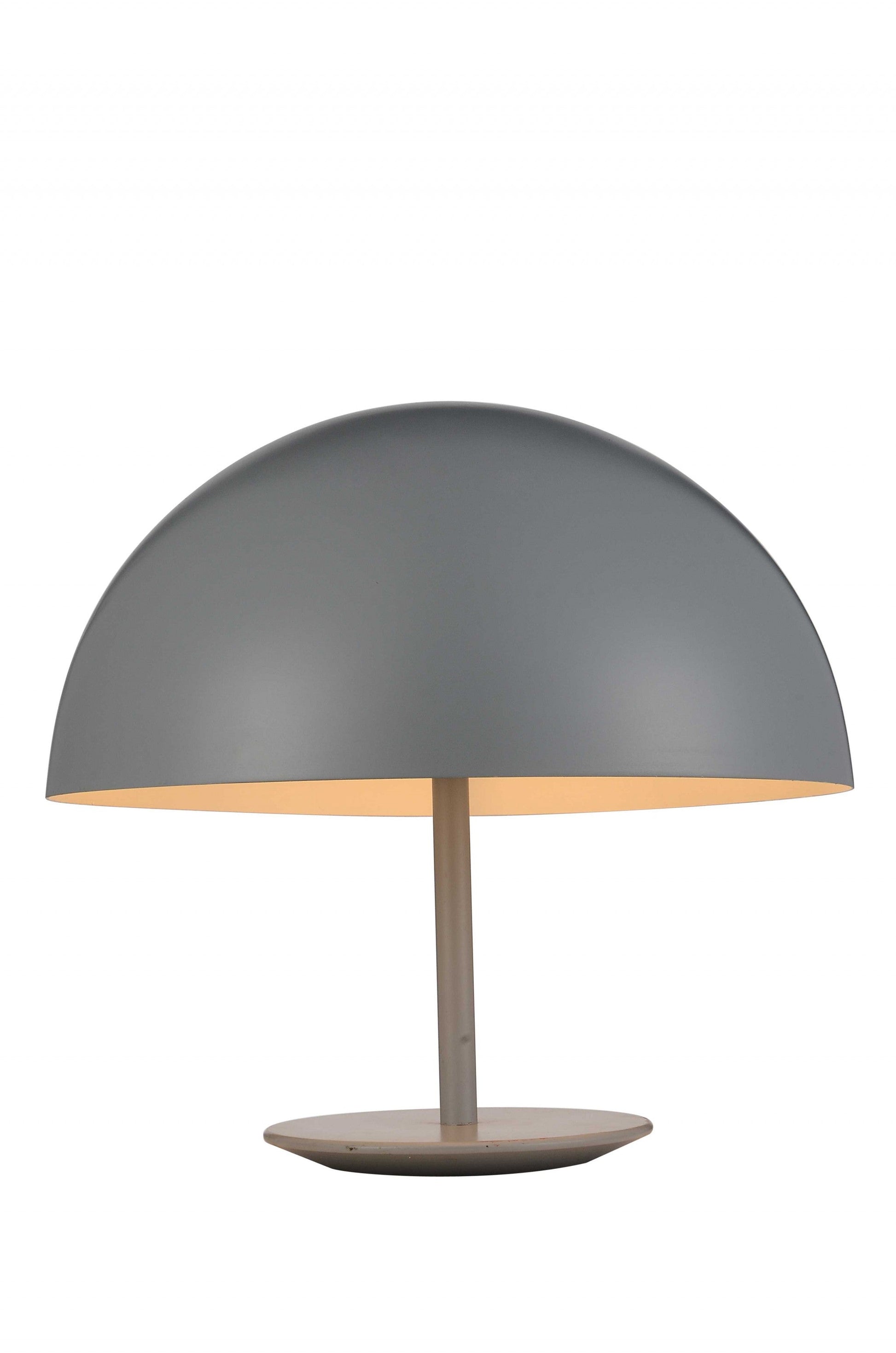 HomeRoots 16" x 16" x 16" Aluminum Table Lamp in Grey Finish