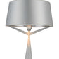 HomeRoots 16" x 16" x 24" Carbon Steel Table Lamp in White Finish
