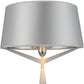 HomeRoots 16" x 16" x 24" Carbon Steel Table Lamp in White Finish