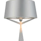 HomeRoots 16" x 16" x 24" Carbon Steel Table Lamp in White Finish