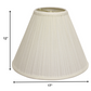 HomeRoots 17" Deep Cone Slanted Broadcloth Lampshade in White Finish