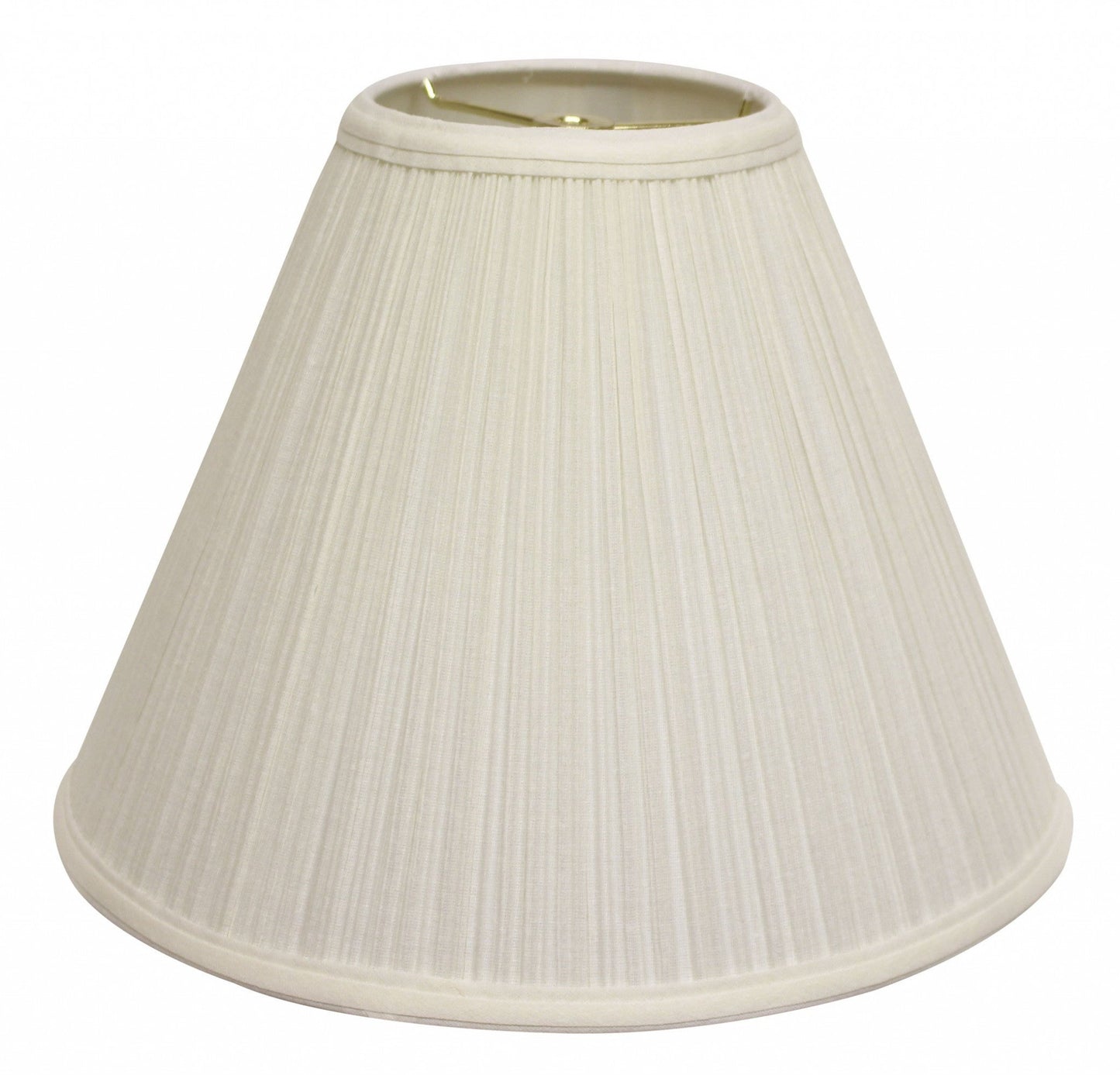 HomeRoots 17" Deep Cone Slanted Broadcloth Lampshade in White Finish