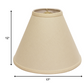 HomeRoots 17" Deep Cone Slanted Linen Lampshade With Parchment Beige Finish