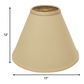 HomeRoots 17" Deep Cone Slanted No Slub Lampshade in Slate Grey Finish
