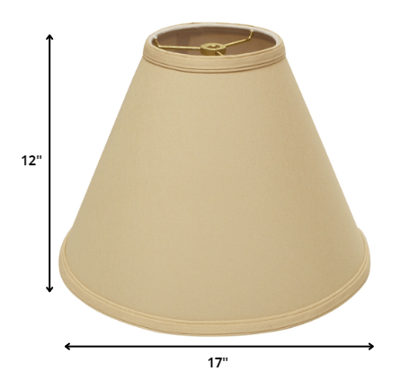 HomeRoots 17" Deep Cone Slanted No Slub Lampshade in Slate Grey Finish