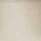 HomeRoots 17" Drum Trimmed Linen Lampshade in Snow Finish