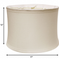 HomeRoots 17" Drum Trimmed Linen Lampshade in Snow Finish