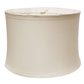 HomeRoots 17" Drum Trimmed Linen Lampshade in Snow Finish