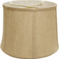 HomeRoots 17" Golden Fiber Throwback Drum Burlap Lampshade