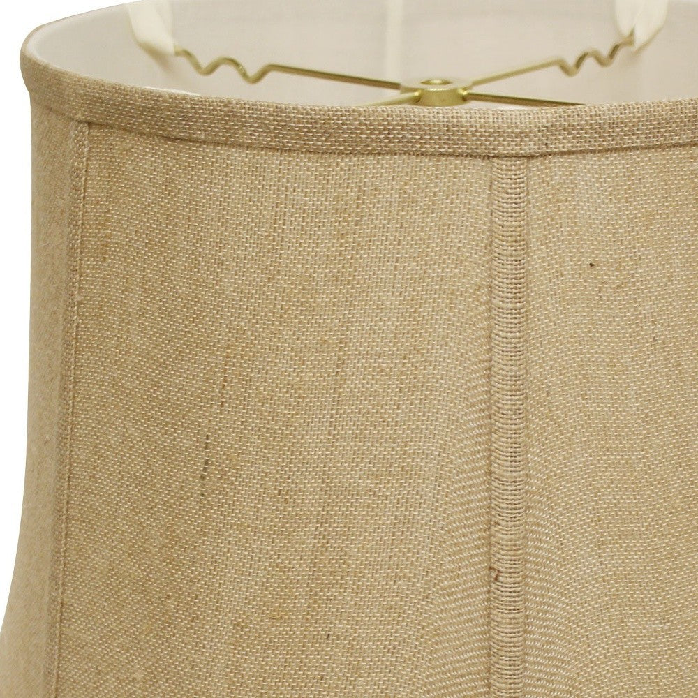 HomeRoots 17" Golden Fiber Throwback Drum Burlap Lampshade