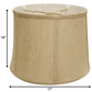 HomeRoots 17" Golden Fiber Throwback Drum Burlap Lampshade