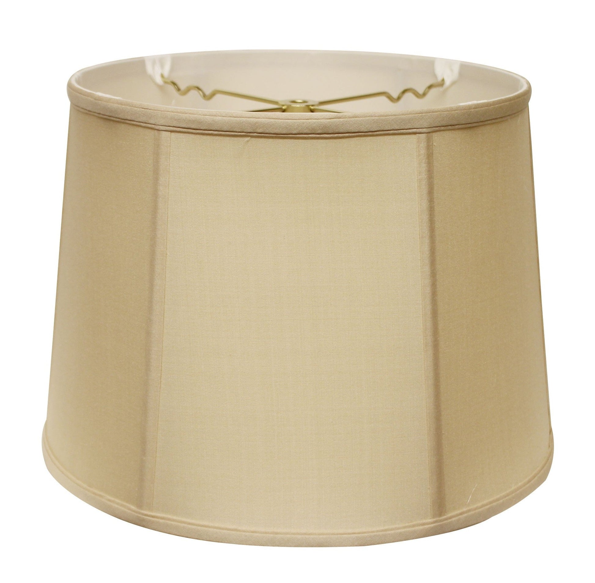 HomeRoots 17" Inherent Throwback Drum Pongee Silk Lampshade