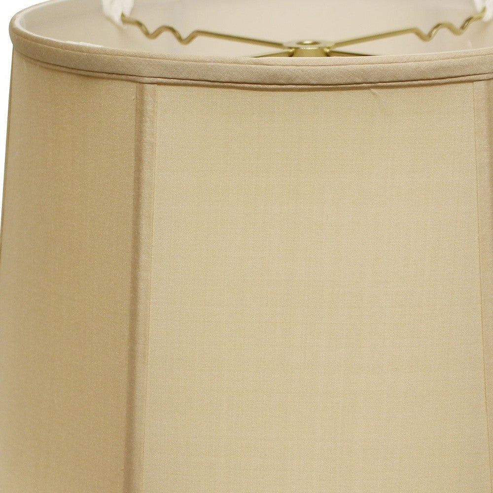 HomeRoots 17" Inherent Throwback Drum Pongee Silk Lampshade