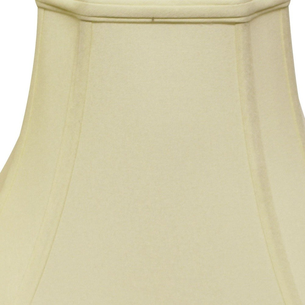 HomeRoots 17" Inverted Rectangle Shantung Lampshade in Ivory Finish