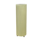 HomeRoots 17" Metal Bedside Table Lamp With Drum Shade in Off-White Finish