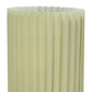 HomeRoots 17" Metal Bedside Table Lamp With Drum Shade in Off-White Finish