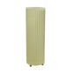 HomeRoots 17" Metal Bedside Table Lamp With Drum Shade in Off-White Finish