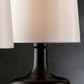 HomeRoots 17" Modern Table Lamp With Touch Switch in Matte Black Finish