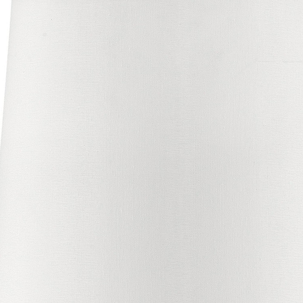HomeRoots 17" Modern Table Lamp With Touch Switch in Powder White Finish