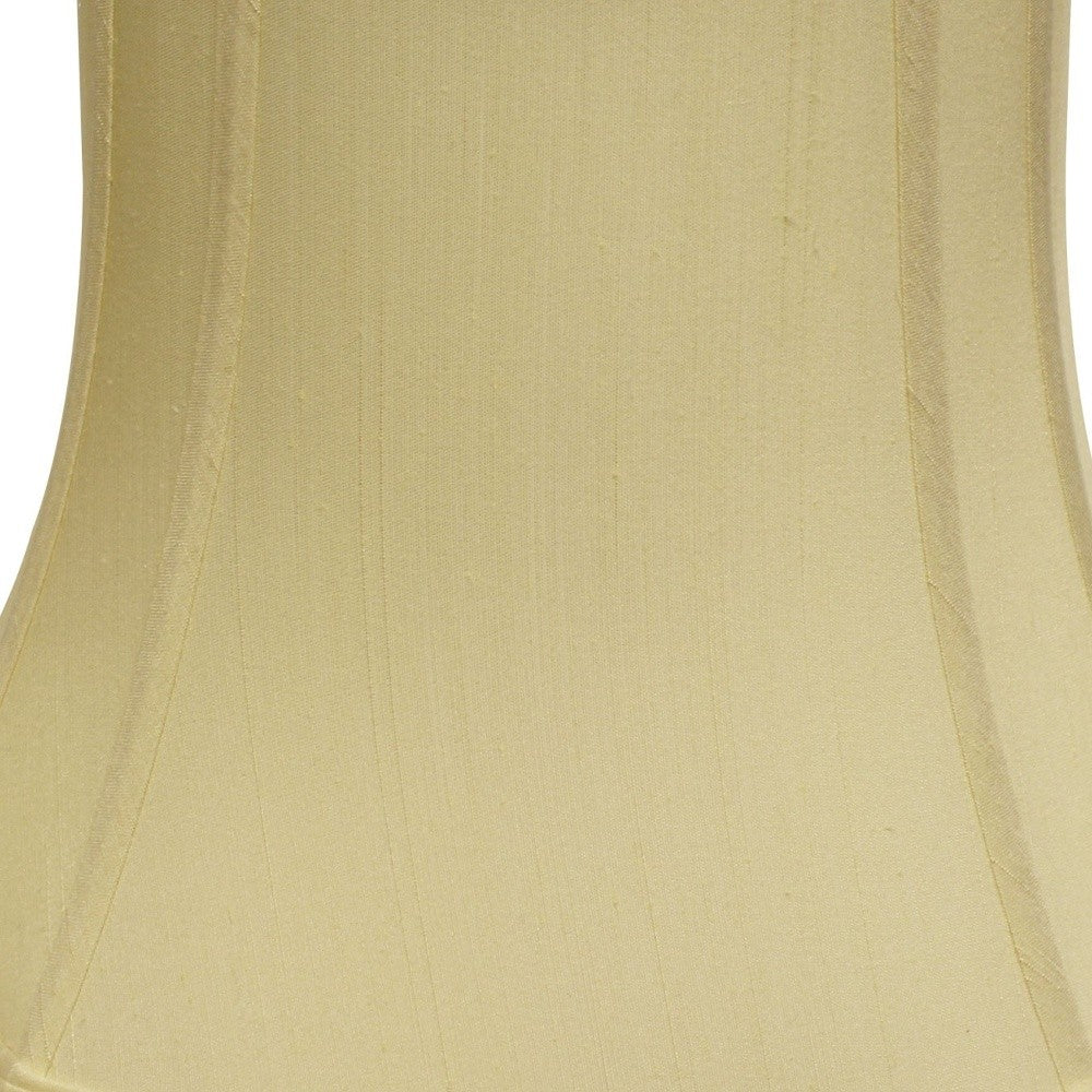 HomeRoots 17" Reversed Oval Monay Shantung Lampshade in Antique White Finish