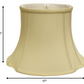 HomeRoots 17" Reversed Oval Monay Shantung Lampshade in Antique White Finish