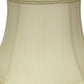 HomeRoots 17" Reversed Oval Monay Shantung Lampshade in Ivory Finish
