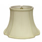 HomeRoots 17" Reversed Oval Monay Shantung Lampshade in Ivory Finish