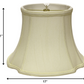 HomeRoots 17" Reversed Oval Monay Shantung Lampshade in Ivory Finish