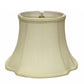 HomeRoots 17" Reversed Oval Monay Shantung Lampshade in Ivory Finish