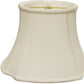 HomeRoots 17" Reversed Oval Monay Shantung Lampshade in White Finish