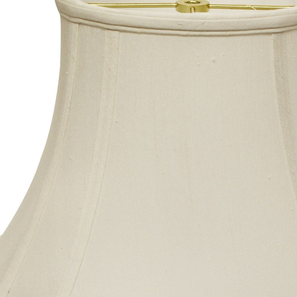 HomeRoots 17" Reversed Oval Monay Shantung Lampshade in White Finish