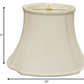 HomeRoots 17" Reversed Oval Monay Shantung Lampshade in White Finish
