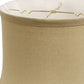 HomeRoots 17" Rosewood Drum Trimmed Linen Lampshade in Beige Finish