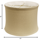 HomeRoots 17" Rosewood Drum Trimmed Linen Lampshade in Beige Finish