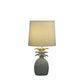 HomeRoots 17” Sculptural Pineapple Table Lamp With Empire Shade in White Finish