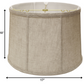 HomeRoots 17" Throwback Drum Linen Lampshade in Cream Finish