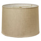 HomeRoots 17" Throwback Drum Linen Lampshade in Dark Wheat Finish