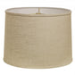 HomeRoots 17" Throwback Drum Linen Lampshade in Light Wheat Finish