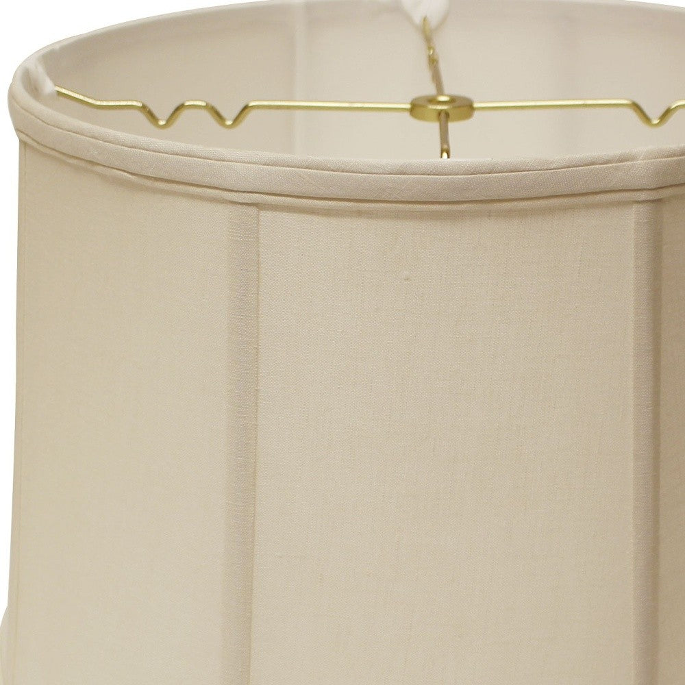 HomeRoots 17" Throwback Drum Linen Lampshade in Off White Finish