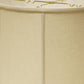 HomeRoots 17" Throwback Drum Linen Lampshade in Pale Brown Finish