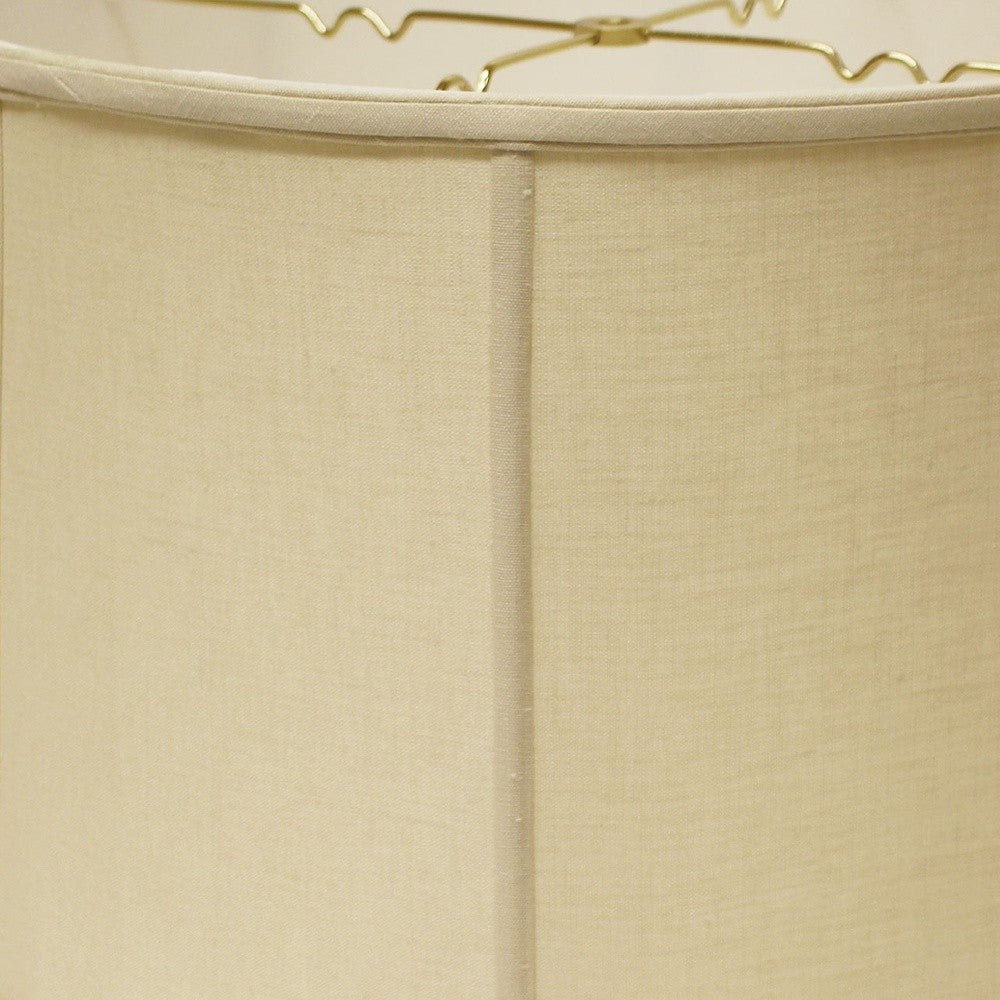 HomeRoots 17" Throwback Drum Linen Lampshade in Pale Brown Finish