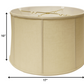 HomeRoots 17" Throwback Drum Linen Lampshade in Pale Brown Finish