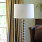 HomeRoots 17" Throwback Drum Linen Lampshade in White Finish