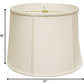 HomeRoots 17" Throwback Drum Linen Lampshade in White Finish